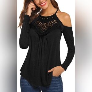 Elegant Black Off-Shoulder Women's Top